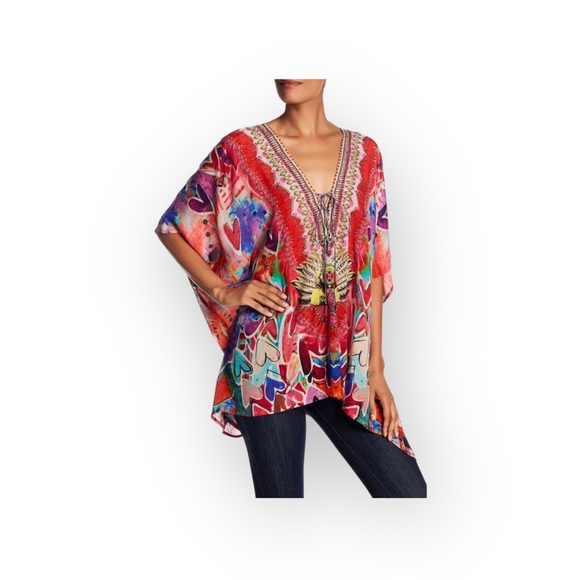 new Shahida Parides ꕥ 4Ways to Wear Silk Butterfly Kaftan ꕥ Tunic Top or Dress - Picture 16 of 17